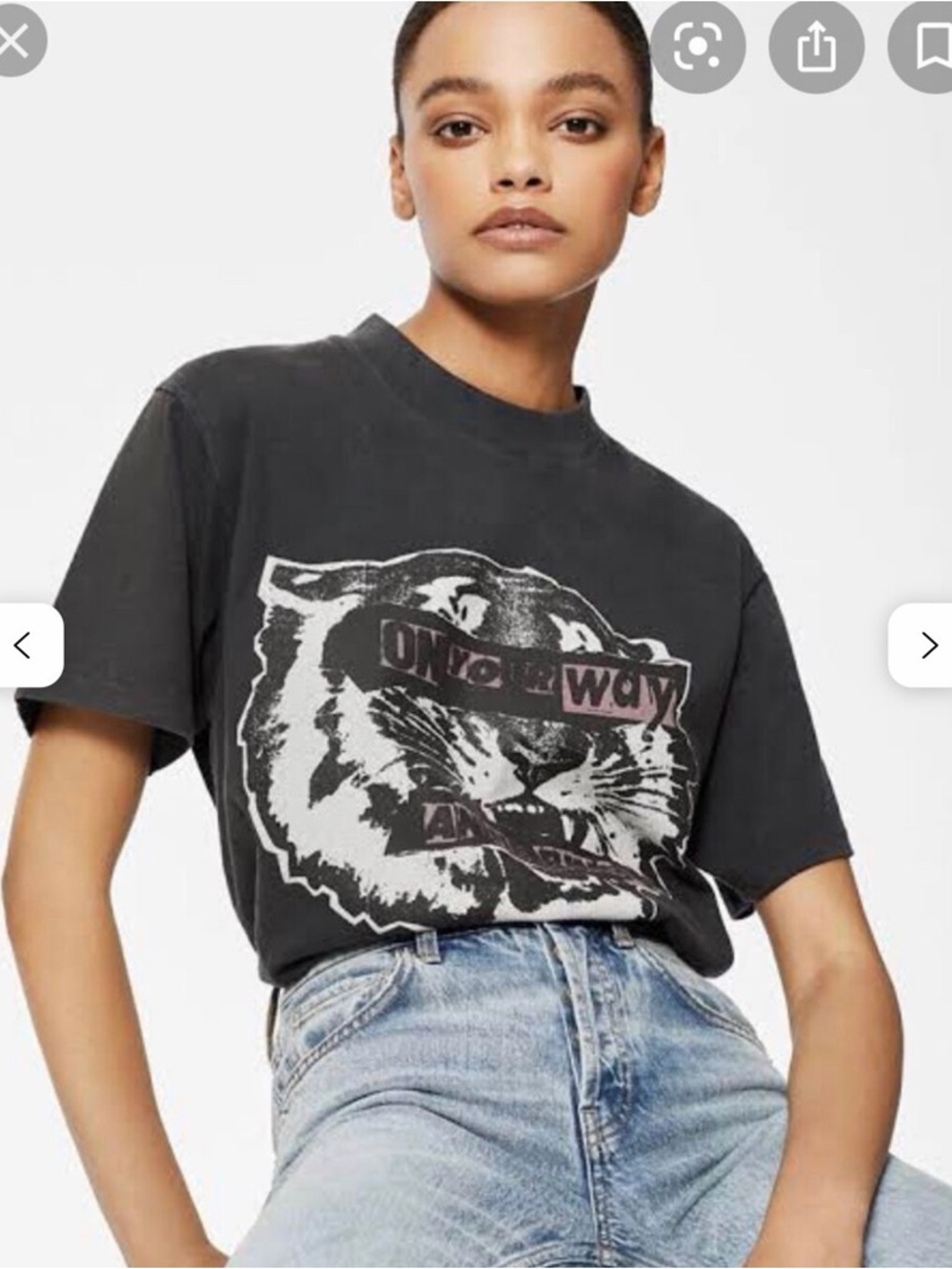 Anine Bing On Your Way Tee
 Tiger Tee